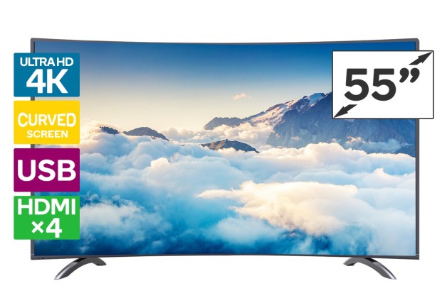 PRICE DROP: Kogan 55″ 4K Curved LED TV (Ultra HD) $799