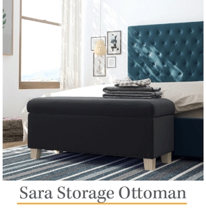 Fall in love with these luxurious leather ottomans