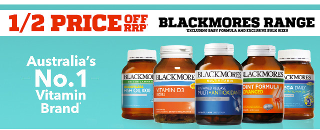 1/2 Price Off RRP* Blackmores’s ENTIRE RANGE & More!