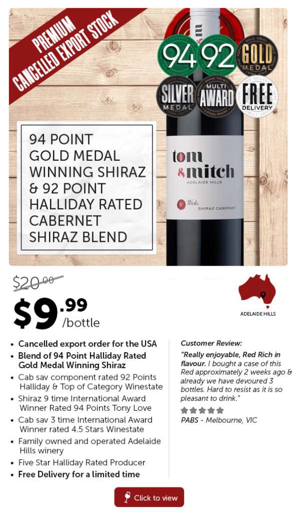 Under $10 Delivered Fɾee 94PT Gold Medal Shz Blend & Savy.