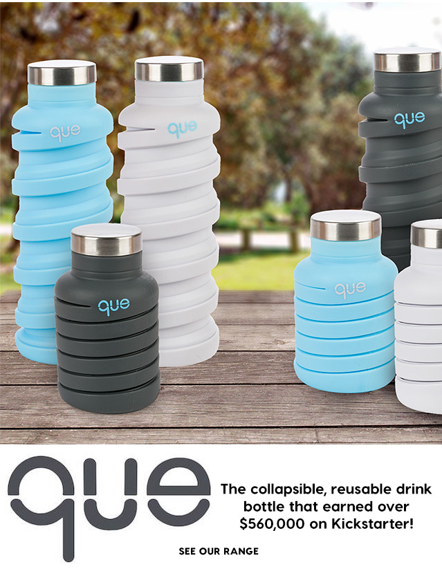 Get hydrated with a que collapsible drink bottle $39.00