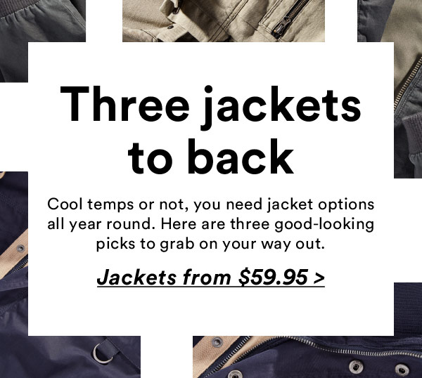 Jackets to back