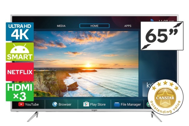 PRICE DROP: Kogan 65″ Agora 4K Smart LED TV (Ultra HD)