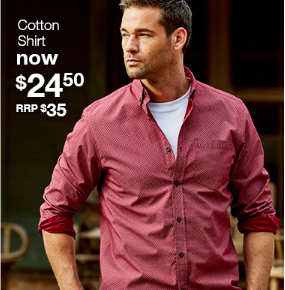 Cool! 30% off men’s long sleeve shirts.