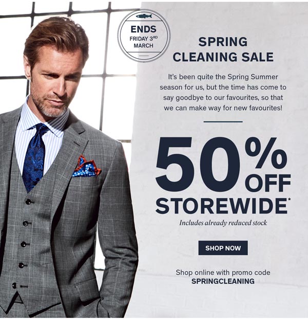 Spring Cleaning Sale: 50% Off Store Wide