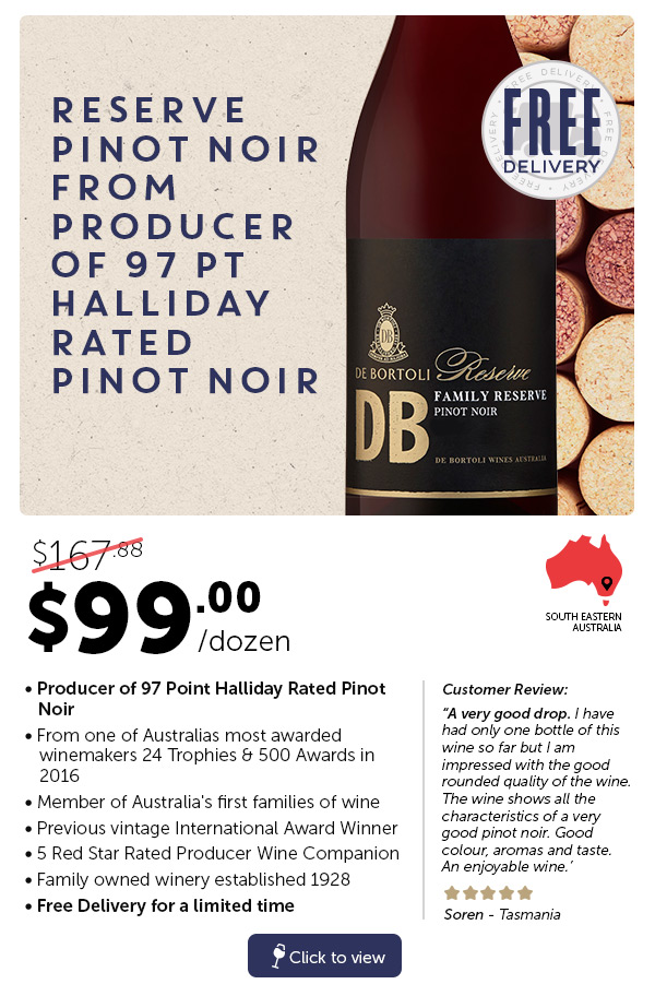 5 Star Happy Hour | $99 Dozen De Bortoli Pinot Noir & Cabernet, With Fɾee Delivery.