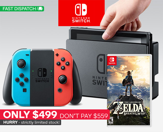 Nintendo Switch + Zelda Bundle $499 – Strictly Limited Stock!