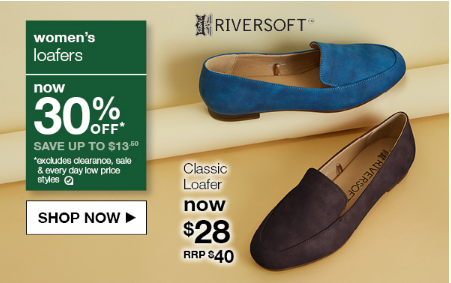 30% off women’s loafers! Start autumn on the right foot.