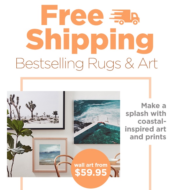 We’ll deliver our top 100 rugs & artworks FREE!