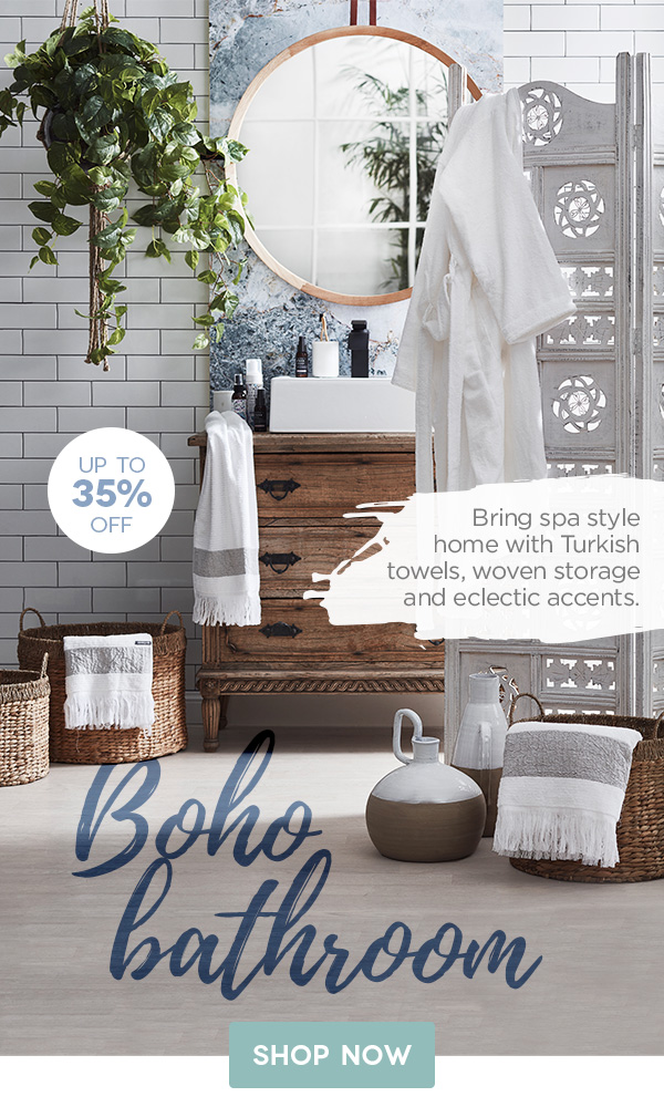 Welcome to the Boho Bathroom dreams are made of!