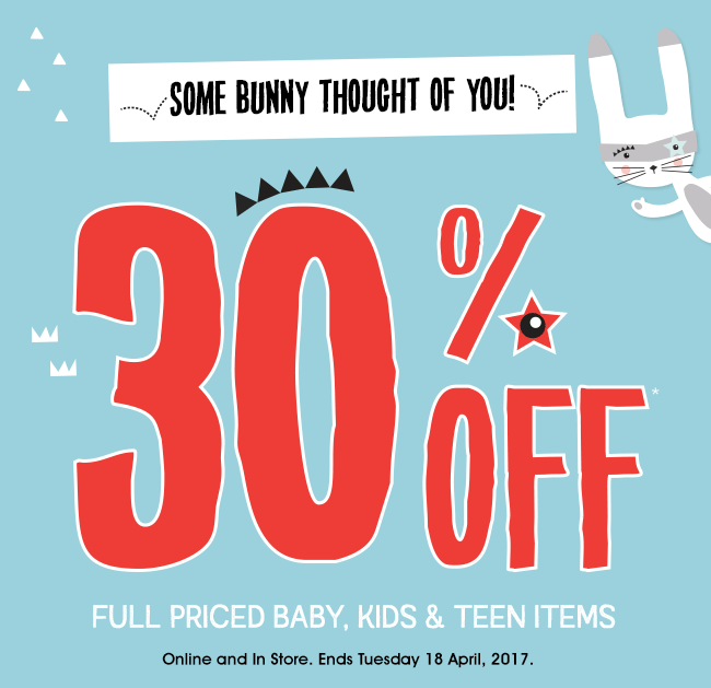 30% OFF FULL PRICED ITEMS (this is not a drill!)