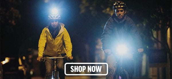 Be seen at night with lights and high-vis apparel | Donate a bike for someone in need and get $50 off a new one*