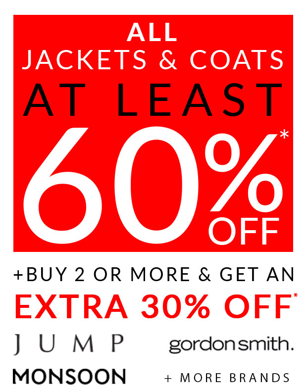 Spend and Save on Jackets & Coats: Buy 2 or more get 30% off