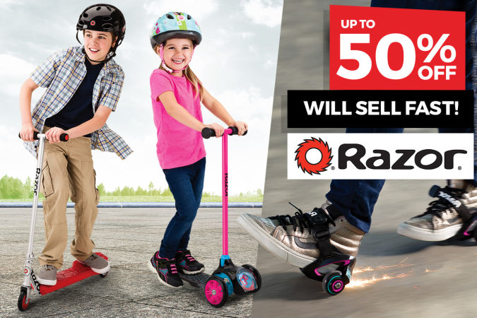 Up To 50% Off Razor Scooters $89