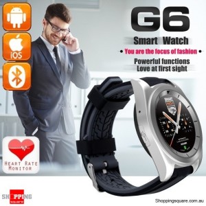 G6 MT2502 380mAh Bluetooth 4.0 240 x 240 Smart Watch supported Heart Rate $46.71