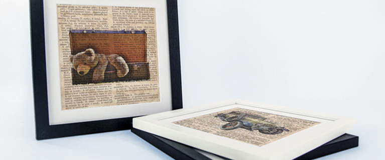 Vintage Dictionary Prints on Canvas
