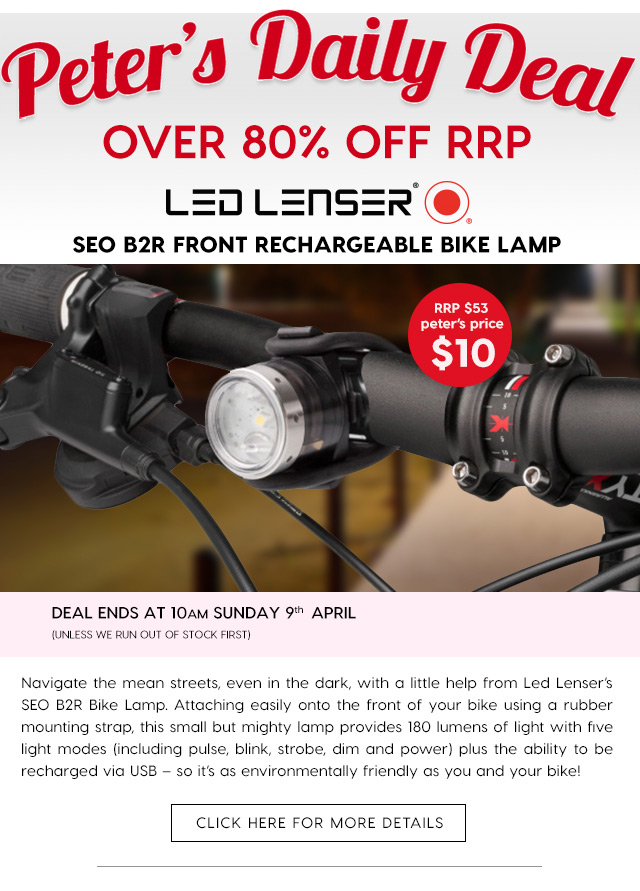 Over 80% off Led Lenser SEO B2R Front Bike Lamp $10.00