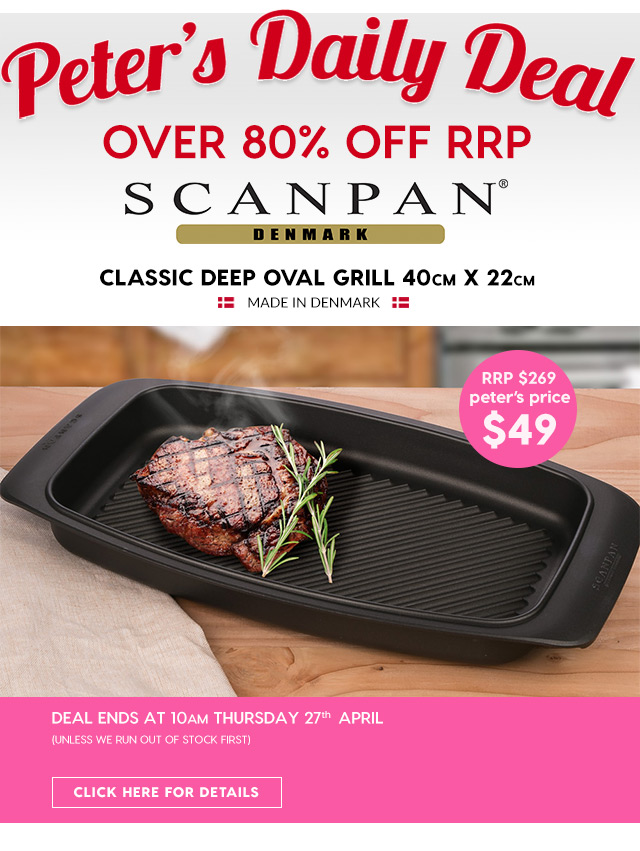 Over 80% off Scanpan Classic Deep Oval Grill