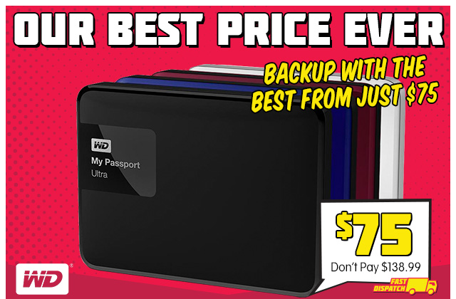 Huge WD Sale – 1TB My Passport HDDs from $75!