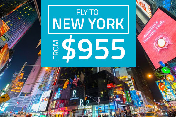 Jet off to NYC from $955 return!