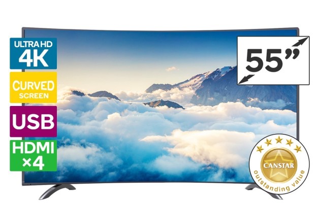 Kogan 55″ 4K Curved LED TV (Ultra HD)  $699