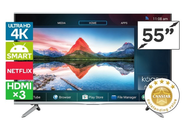 PRICE DROP: Kogan 55″ Agora 4K Smart LED TV (Ultra HD)