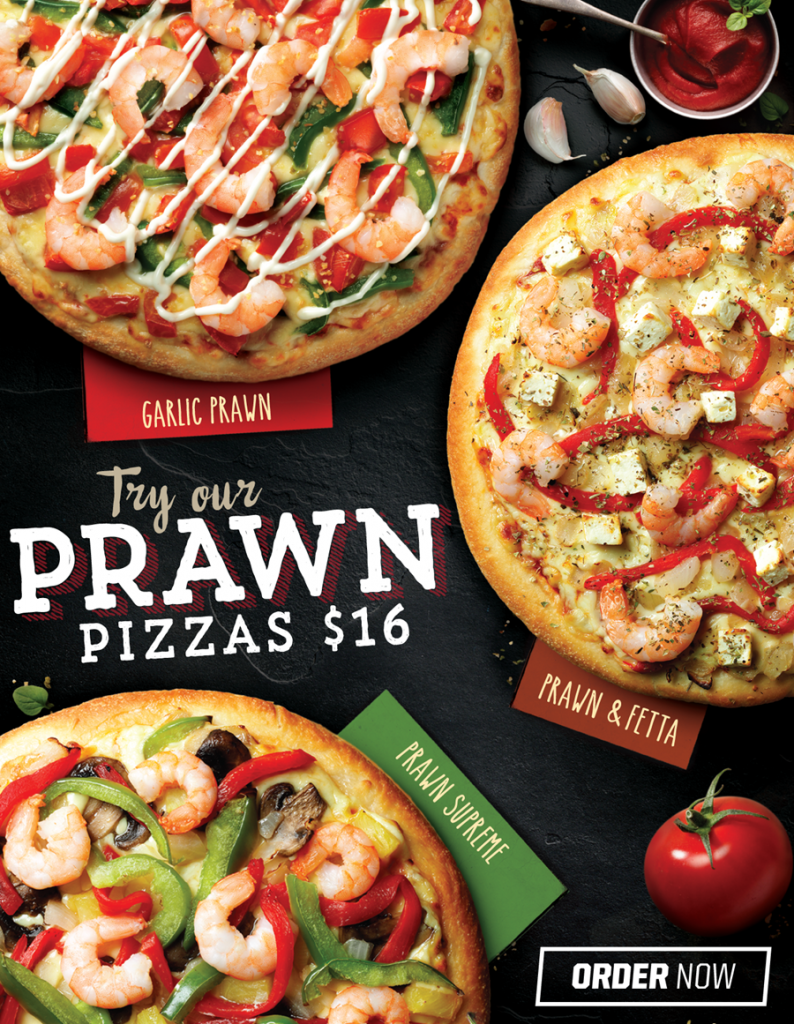 Try our Prawn Pizza range this Good Friday! $16