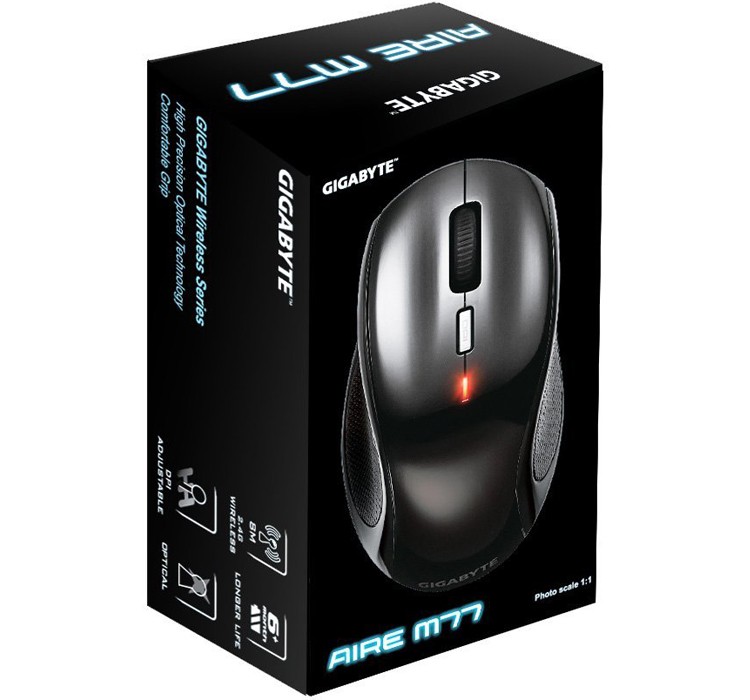 Gigabyte Aire M77 Wireless 800/ 1600DPI Programmable Mouse $29!