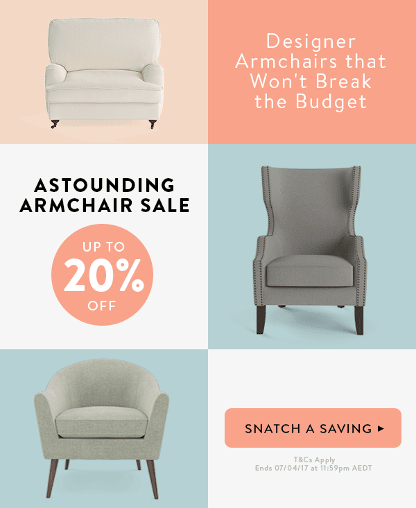 Astounding sale on affordable armchairs!