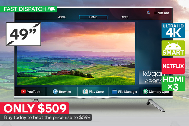 Kogan 49″ 4K Smart TV Only $509 – Built with an LG Panel