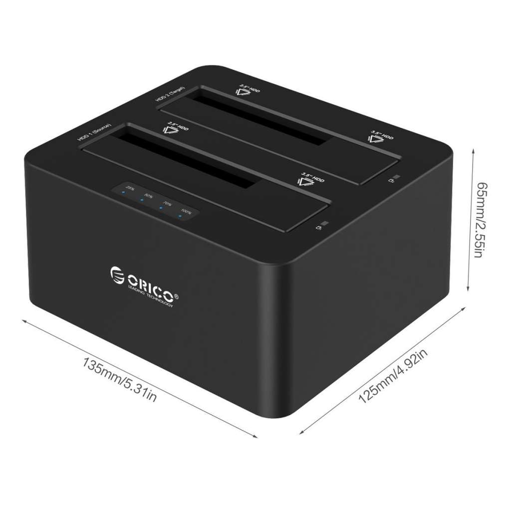 Orico Dual Bay HDD/ SSD Clone Dock $49!