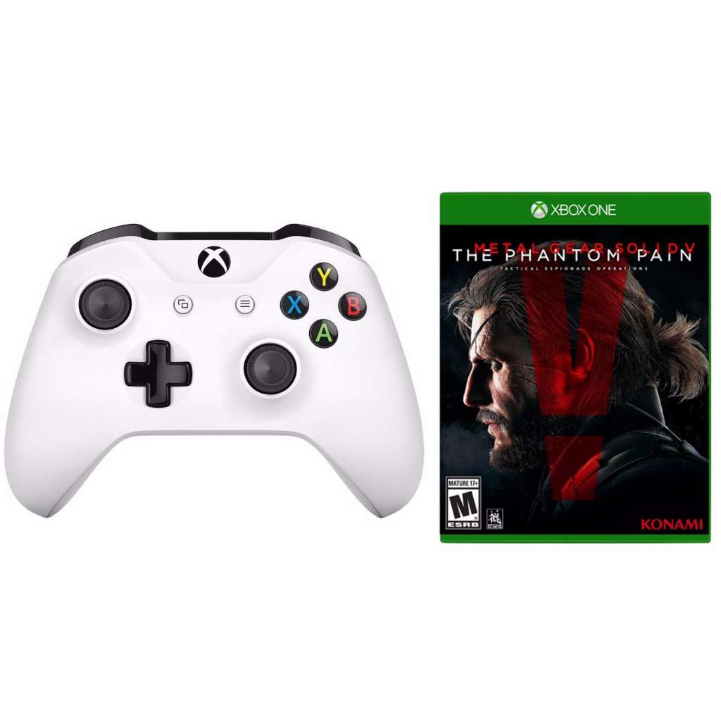 Xbox One S White Wireless Controller + Metal Gear Solid V: Phantom Pain Bundle (39.99+FS)