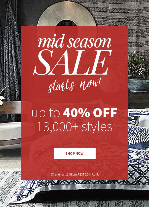 MID SEASON SALE | Up to 40% off 13,000+ styles!