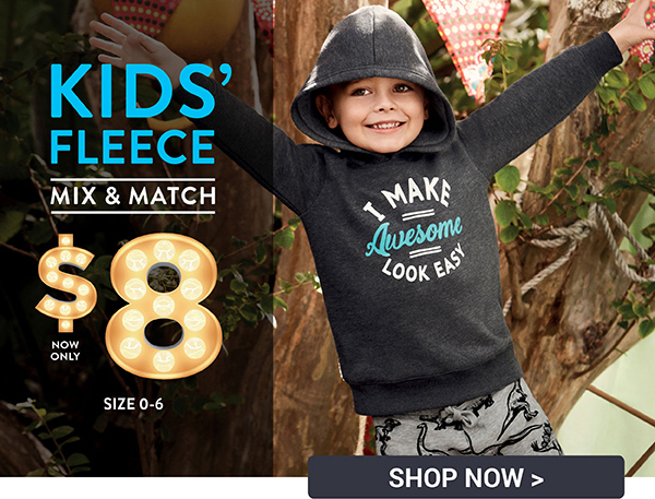 Mix & Match Fleece for boys and girls now only $8