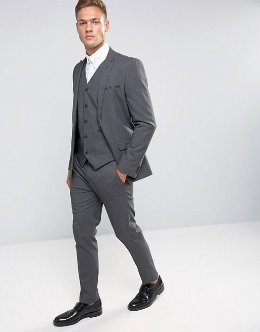 ASOS Skinny Suit In Charcoal $119.00