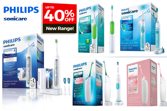 Up To 40% Off Philips Sonicare Toothbrushes & Flossers