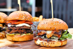 Gourmet Burger for Just $6, or Enjoy a Gourmet Burger Meal with a Side and Soft Drink – $15 for One Person