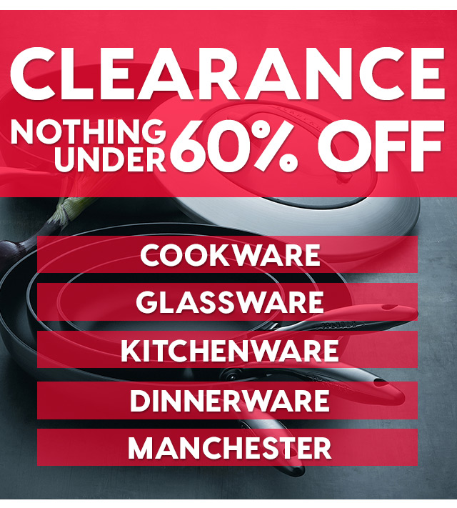 60% off in Peters’s Cookware, Glassware, Kitchenware, Dinnerware And Manchester Clearance