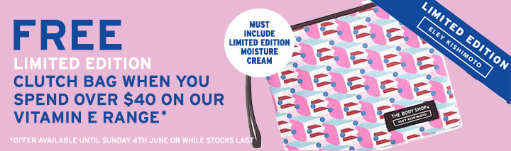 Get your FREE limited edition Eley Kishimoto clutch bag*