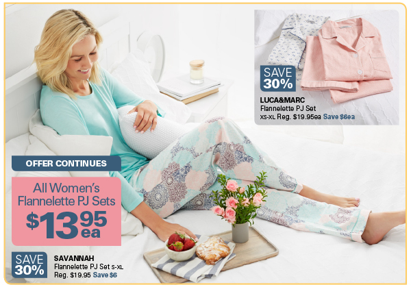 Cuddle up in our Flannelette PJs – ONLY $13.95 each