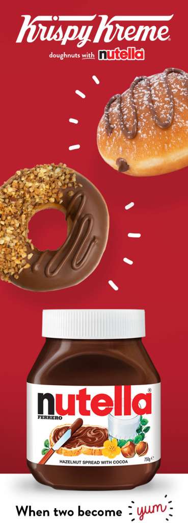 Krispy Kreme doughnuts with NUTELLA®. Do we need to say more?