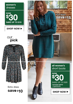 Autumn dresses: $30! Ends tomorrow.