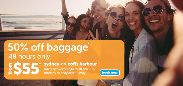 50% off baggage* and great value fares, it’s time to fly!