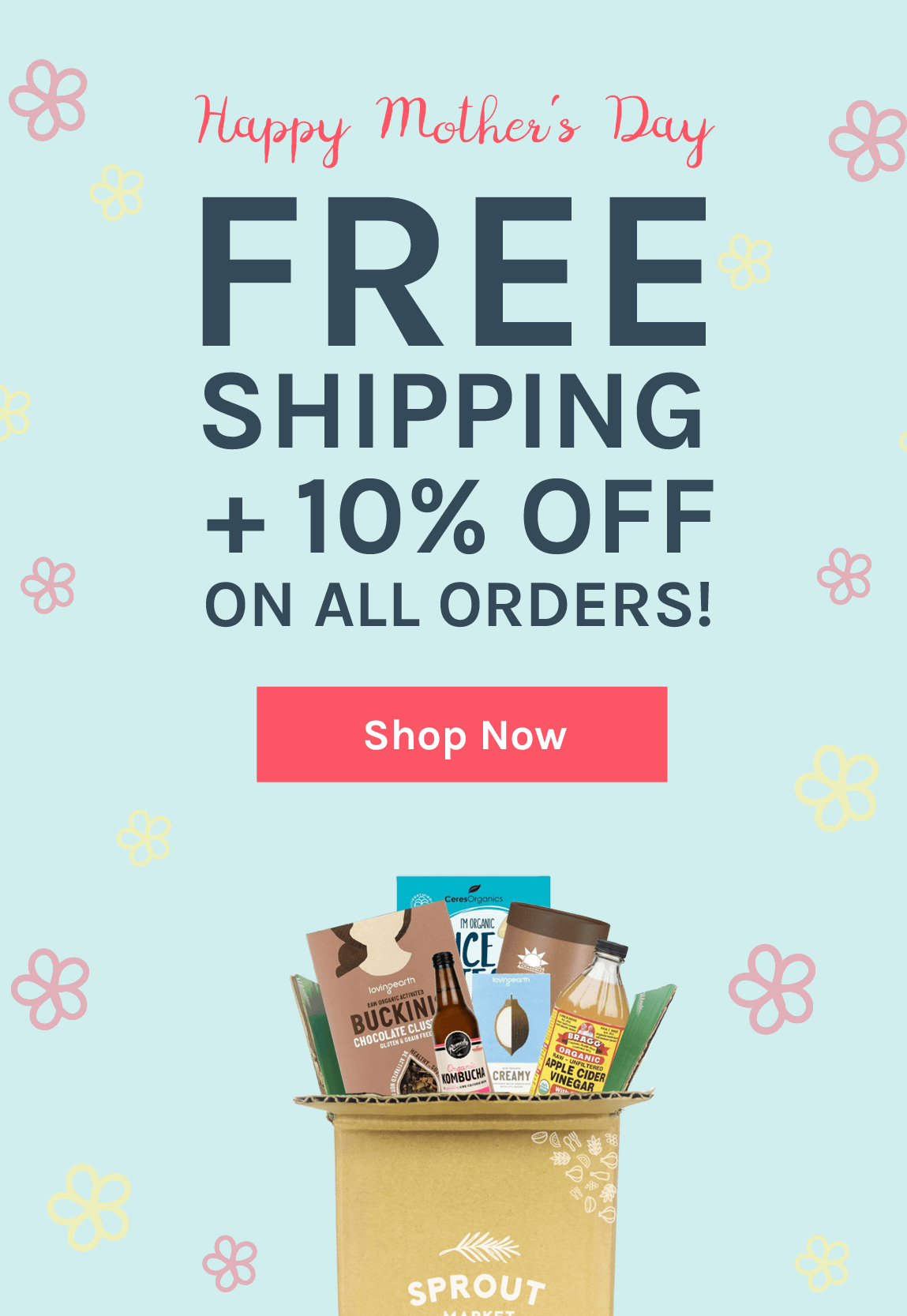 Hurry Last Day! Free Shipping + 10% off for Mother’s Day