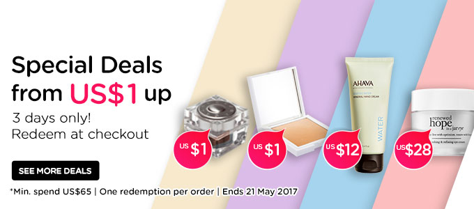 Catch Beauty Deals from US$1!