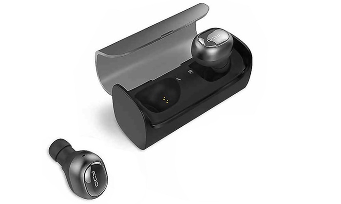 $59 for a Pair of QCY Mini Wireless Bluetooth Earphones with Spare Earbuds and Charging Box