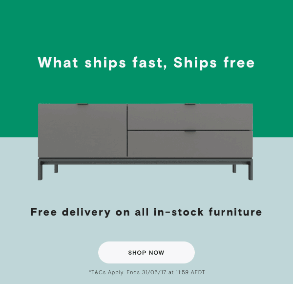 Free Shipping on Express Dispatch Furniture “What ships fast, Ships free”