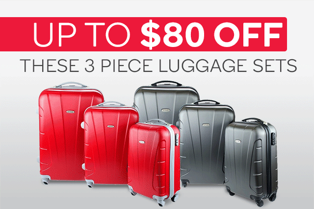 3pc Hardside Luggage Sets $129 – Save up to $80