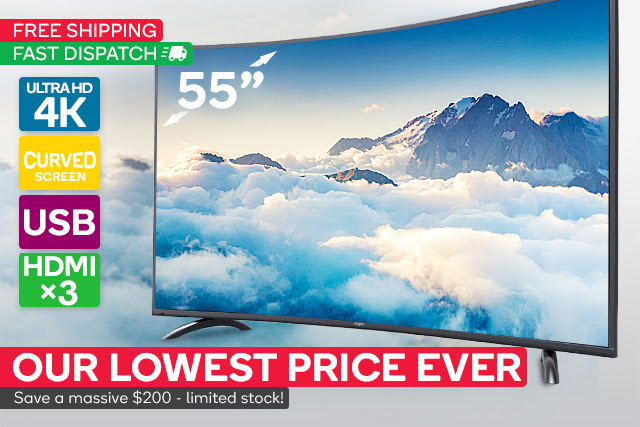 $200 OFF 55″ Curved 4K TV -$599