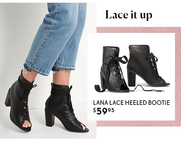 LANA LACE HEELED BOOTIE AUD$59.95